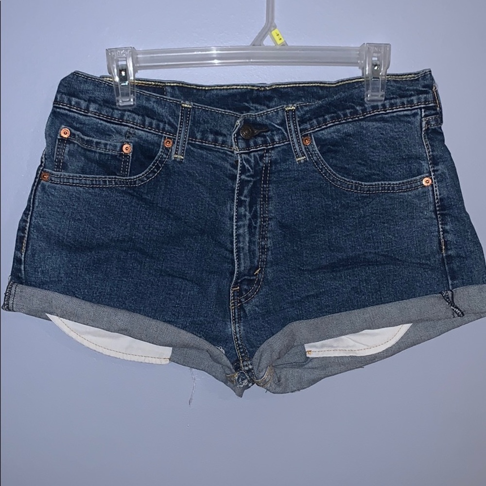 Vintage Levi 505 Dark Wash Jean Shorts